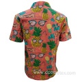 Custom Pineapple Printed Hawaii Style Beach Shirts